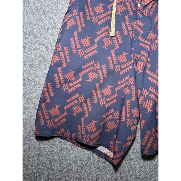 Patagonia Mens Navy Blue W Orange Print Board Shorts Swim Trunks Size 32 - Picture 6 of 10